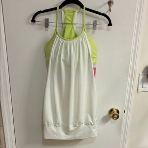 NWT Tsu Ya Women's White and Green Halter Top in XL